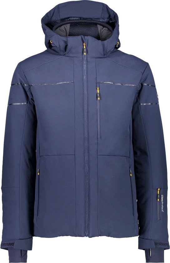 heren ski jas zip hood – black/ blue | Sportief Tilburg