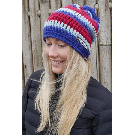 Poederbaas - Lange beanie - paars/blauw/rood - Afbeelding 2