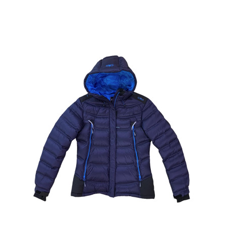 Campagnolo Woman coat fix hood - dames winterjas - nero blue