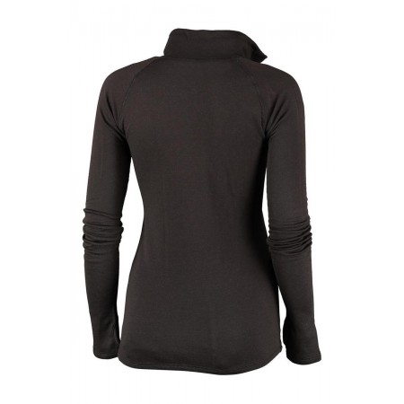 Nomad - Rough Merino pully  - dames - zip neck - black - Afbeelding 2