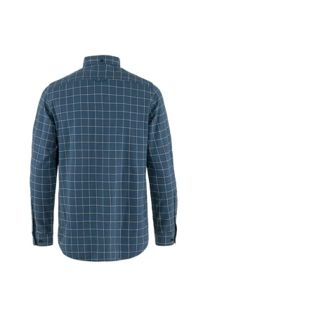 Fjällräven Övik Flannel Shirt M | Indigo blue/Flint grey - Afbeelding 2