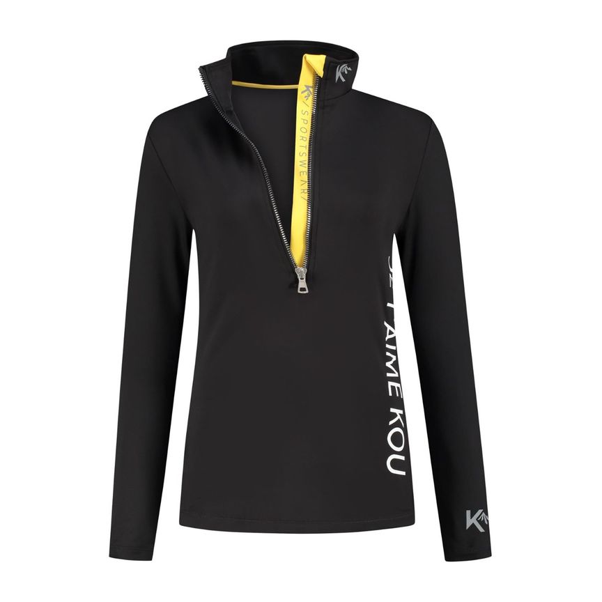 Kou Sportswear Pully Je T'aime Kou s yellow