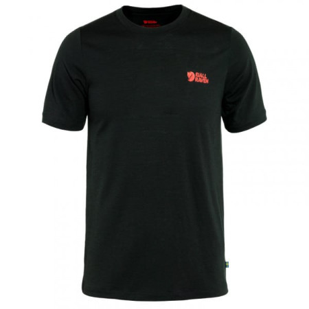 Fjällräven Abisko Wool Logo SS M | Black