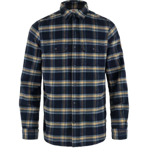 Fjällräven Övik Heavy Flannel Shirt M | Dark Navy/Buckwheat Brown