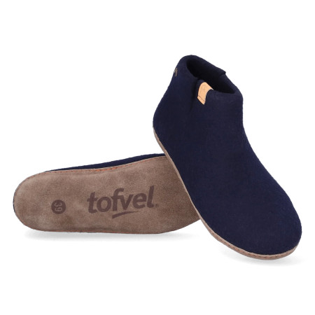 Tofvel Slipa navy blue rubberen zool - Afbeelding 4