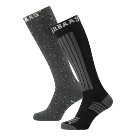 POEDERBAAS Ski Socks 2 Pack Panther | Black