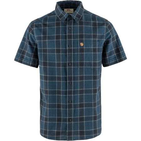 Fjällräven Övik Travel Shirt SS M | Indigo Blue/Dark Navy