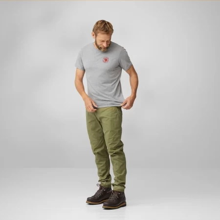 FJALLRAVEN 1960 Logo T-shirt Heren - Indigo Blue - Afbeelding 3