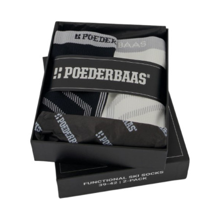 POEDERBAAS Giftbox Ski Socks 2Pack Black/White