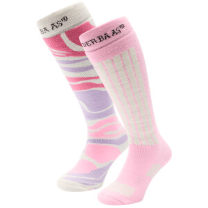 POEDERBAAS Ski Socks 2-pack powder rose