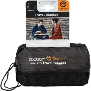 COCOON Travel blanket merino/silk gra