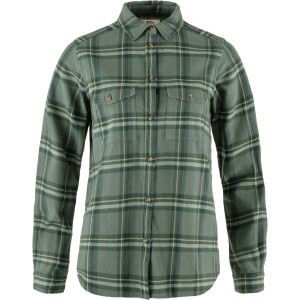 Fjällräven  Övik Heavy Flannel Shirt W | Pine Green