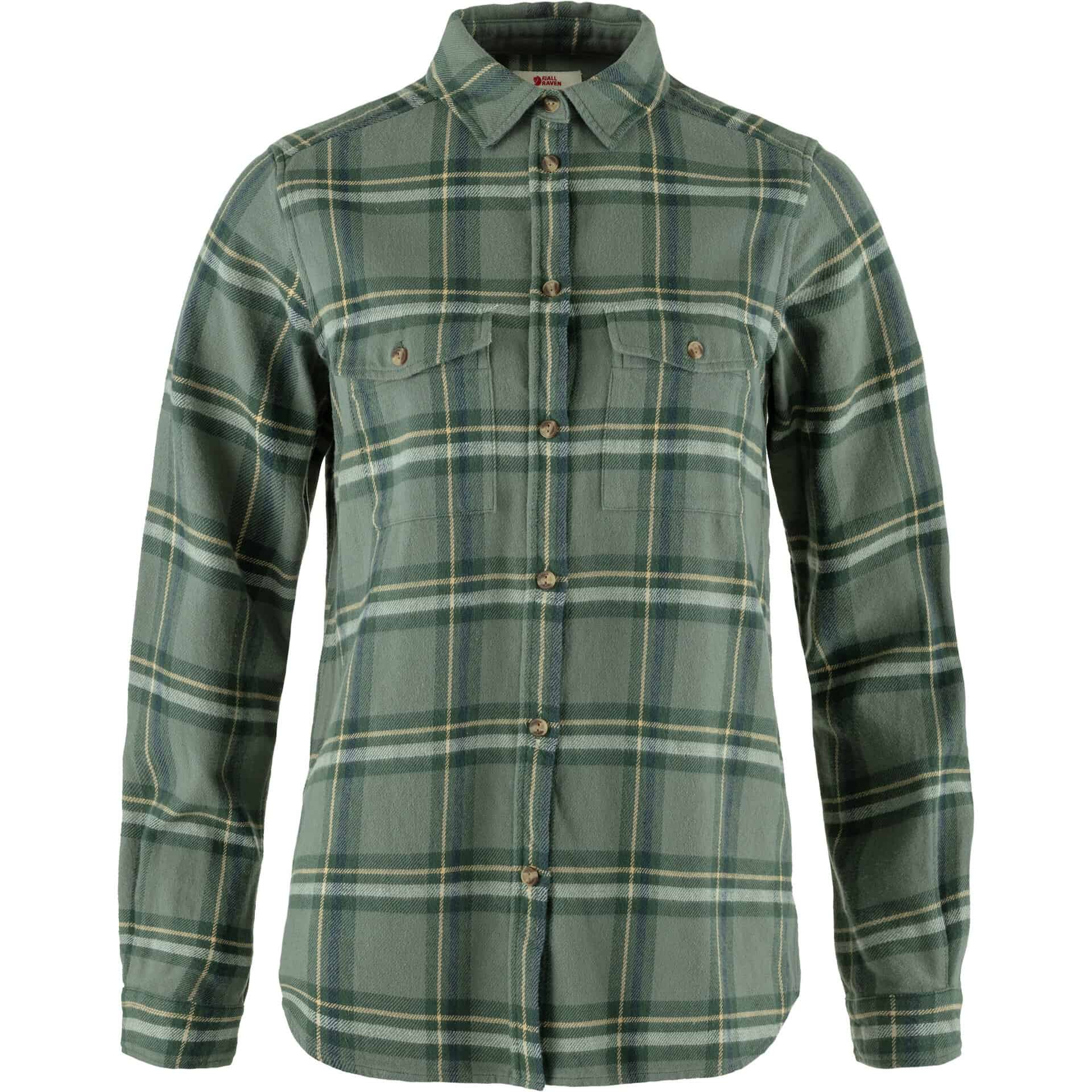 Fjällräven Övik Heavy Flannel Shirt W | Pine Green