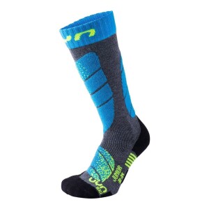 Uyn Skisokken kinderen Grey melange/turquoise