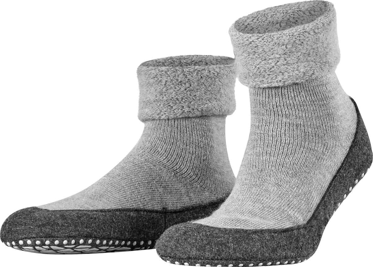 FALKE Cosyshoe antislip huissokken grijs