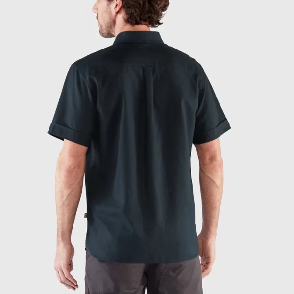 FJALLRAVEN Övik Travel Shirt SS M nvy-grn - Afbeelding 4