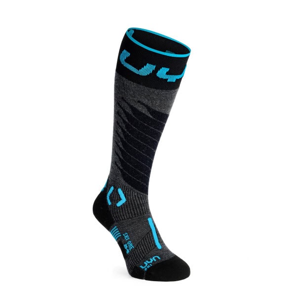 Uyn Heren Ski One Merino antraciet/turquoise - Afbeelding 2