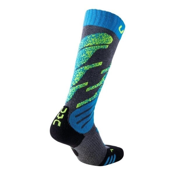 Uyn Skisokken kinderen Grey melange/turquoise - Afbeelding 2