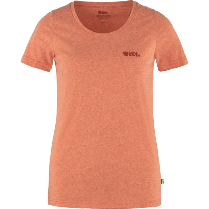 Fjällräven Logo T-shirt Rowan W | Red-Melange