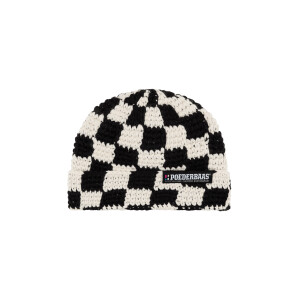 POEDERBAAS Checkerboard Beanie blk white