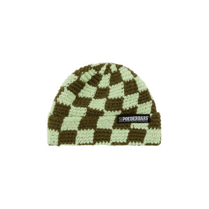 POEDERBAAS Checkerboard Beanie olive grn