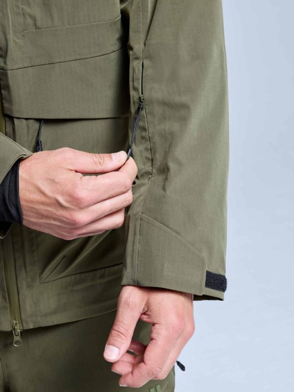 POEDERBAAS Freeride 3L Shell Jckt Mn oliv - Afbeelding 7