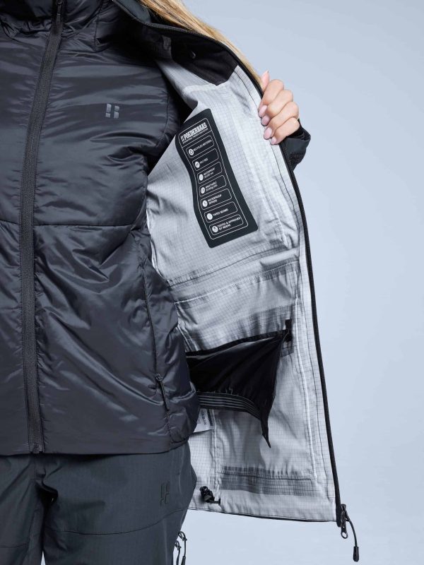 POEDERBAAS Freeride 3L Shell Jckt Wm blck - Afbeelding 5