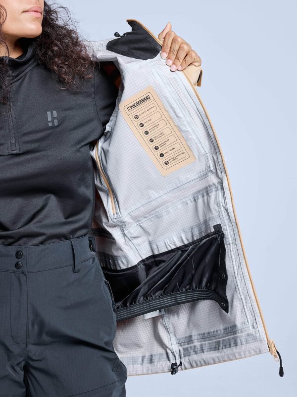 POEDERBAAS Freeride 3L Shell Jckt Wm sand - Afbeelding 6