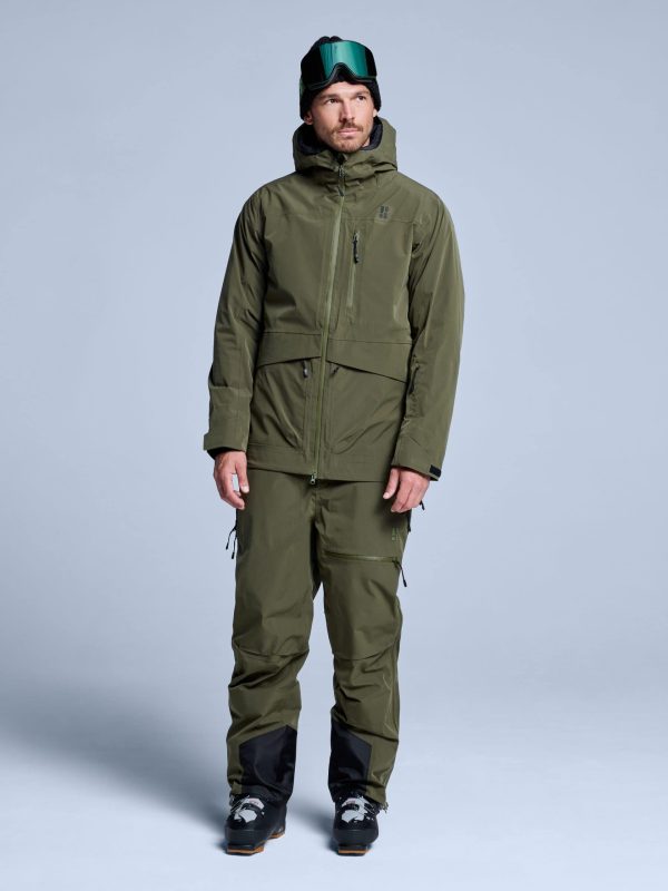 POEDERBAAS Freeride 3L Shell Jckt Mn oliv - Afbeelding 2