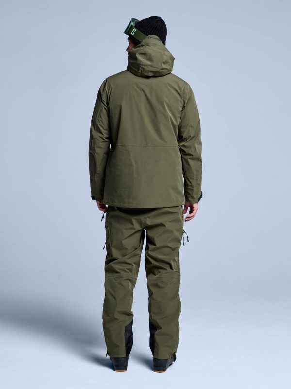 POEDERBAAS Freeride 3L Shell Jckt Mn oliv - Afbeelding 3