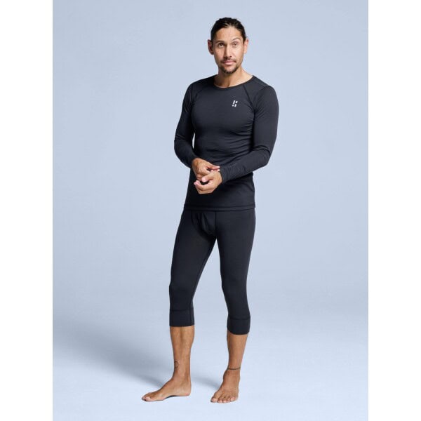 POEDERBAAS Merino Baselayer 3/4 Pnt M blk - Afbeelding 2