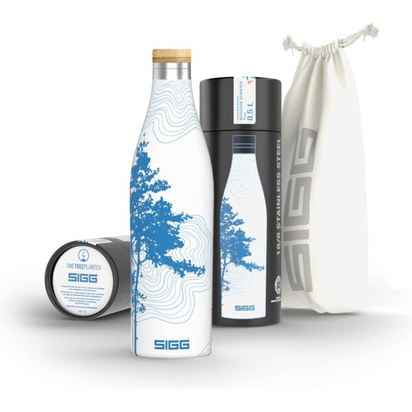 SIGG Meridian Sumatra Tree 0.5L | Wit/Blauw - Afbeelding 2