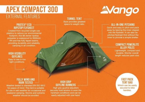 VANGO Apex Compact 300 alp.green - Afbeelding 6