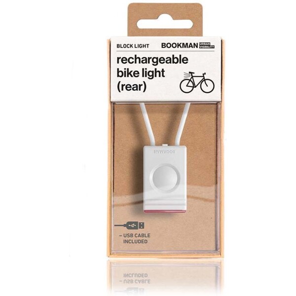 Bookman Block light - fietsachterlicht - wit - Afbeelding 2