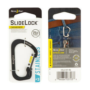 Nite Ize carabiner 3 slidelock ss black