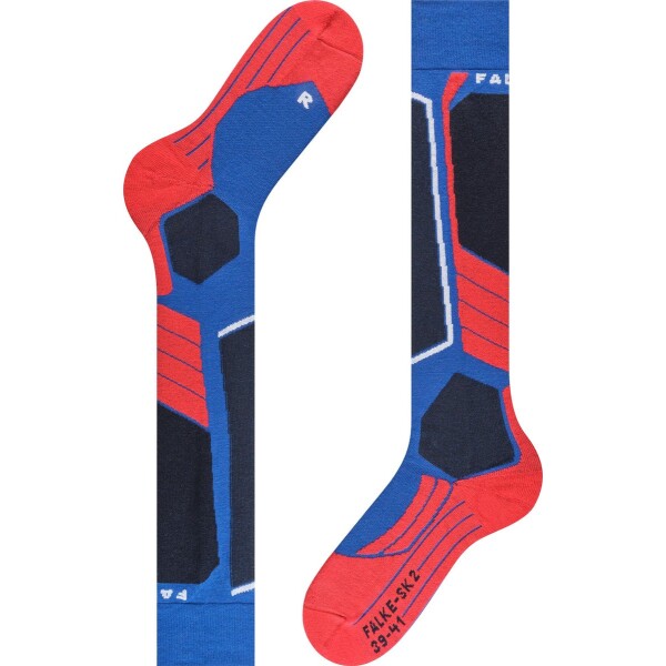 FALKE SK2 Intermediate Wintersportsokken U | Blauw/Rood - Afbeelding 4