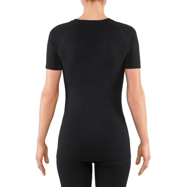FALKE Dames T-shirt Wool-Tech Light - Zwart - Afbeelding 2