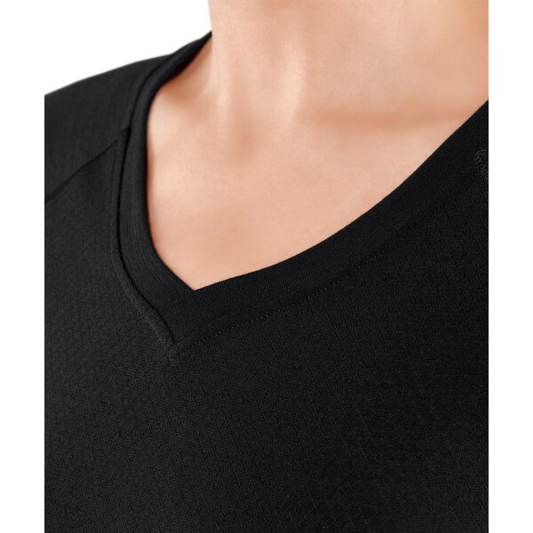 FALKE Dames T-shirt Wool-Tech Light - Zwart - Afbeelding 3