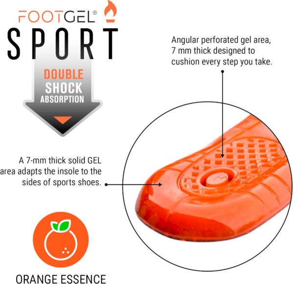 Footgel Inlegzool Multisport Orange ge - Afbeelding 4