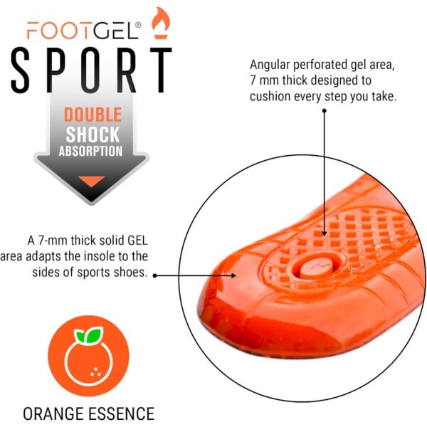 Footgel Inlegzool Multisport Orange - Afbeelding 4
