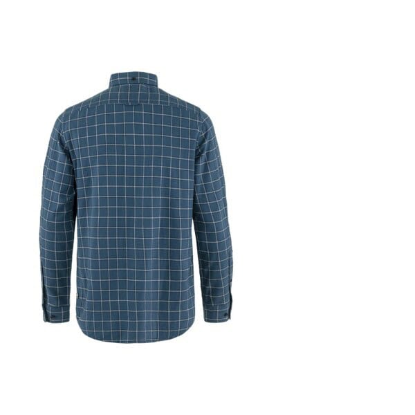 Fjällräven Övik Flannel Shirt M | Indigo blue/Flint grey - Afbeelding 2