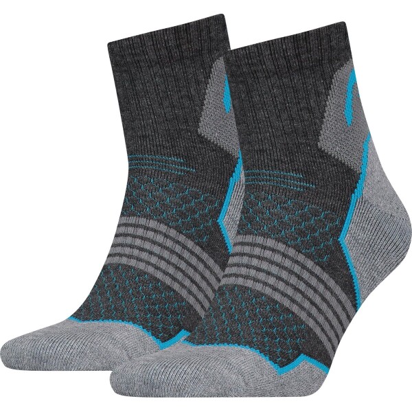 HEAD - Hiking Quarter 2 pack grey-blue - wandelsokken - Afbeelding 2
