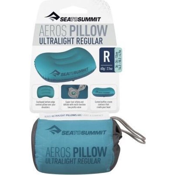 SEA TO SUMMIT Aeros Ultralight Opblaasbaar Kussen | Aqua - Afbeelding 3