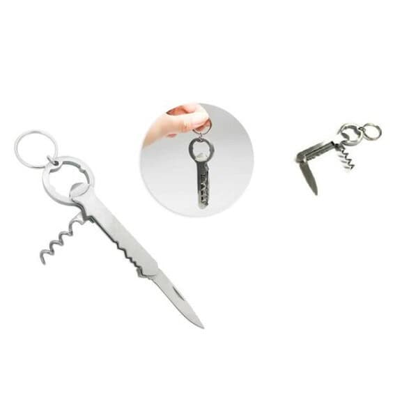 Munkees - flesopener - kurketrekker &amp; mes - 3 functies - Afbeelding 2
