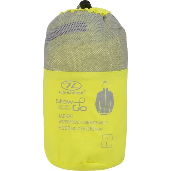 Highlander Stow & Go Packaway Jacket | Neon Yellow - Afbeelding 5