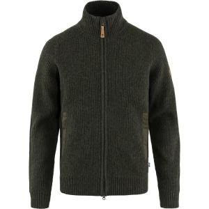 Fjällräven Övik Zip Cardigan Knit M | Dark Olive