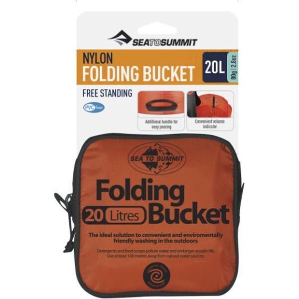 SEA TO SUMMIT Folding Bucket Vouwemmer 20L | Oranje - Afbeelding 3