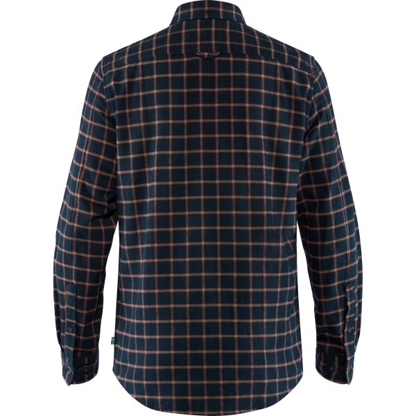 FJALLRAVEN Övik flannel shirt M drk navy - Afbeelding 2