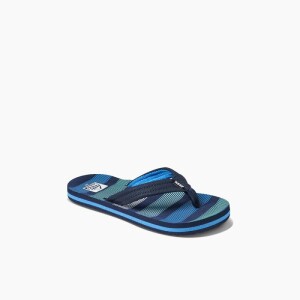 REEF - little & Kids Ahi deep sea stripes jongens slipper