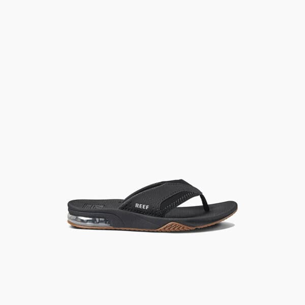 REEF - Little & kids Fanning black silver jongens slipper - Afbeelding 7